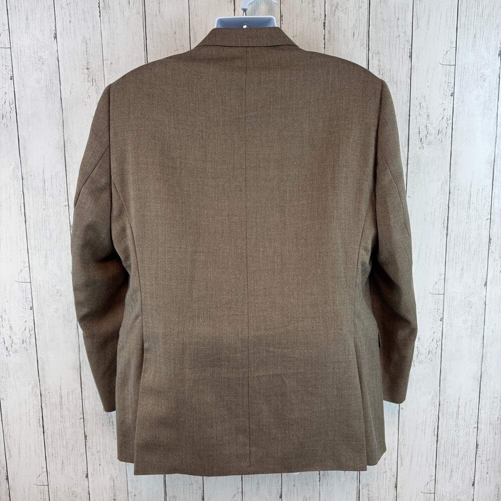 NWOT J. Hilburn Brown Mohair/Silk Herringbone Tollegno 1900 Blazer Size 47R - Picture 7 of 16